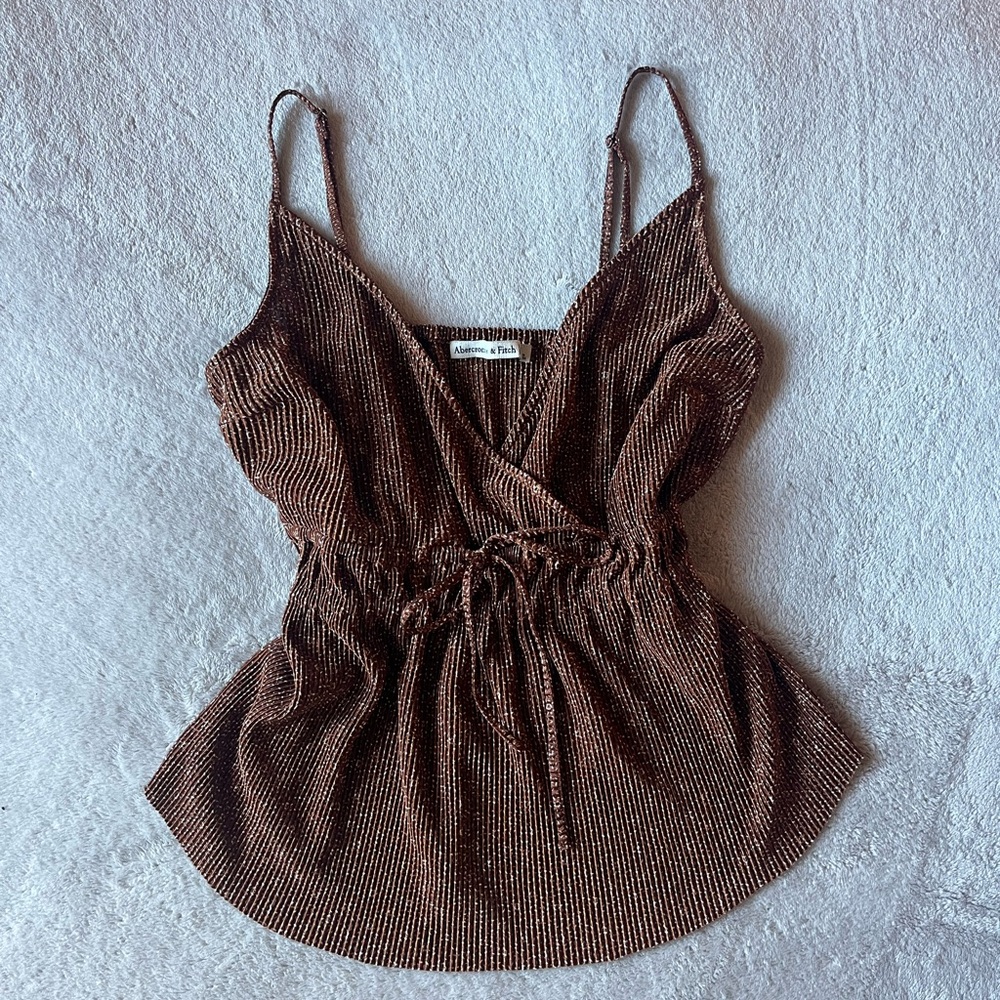 Abercrombie & Fitch Brown Textured Cami